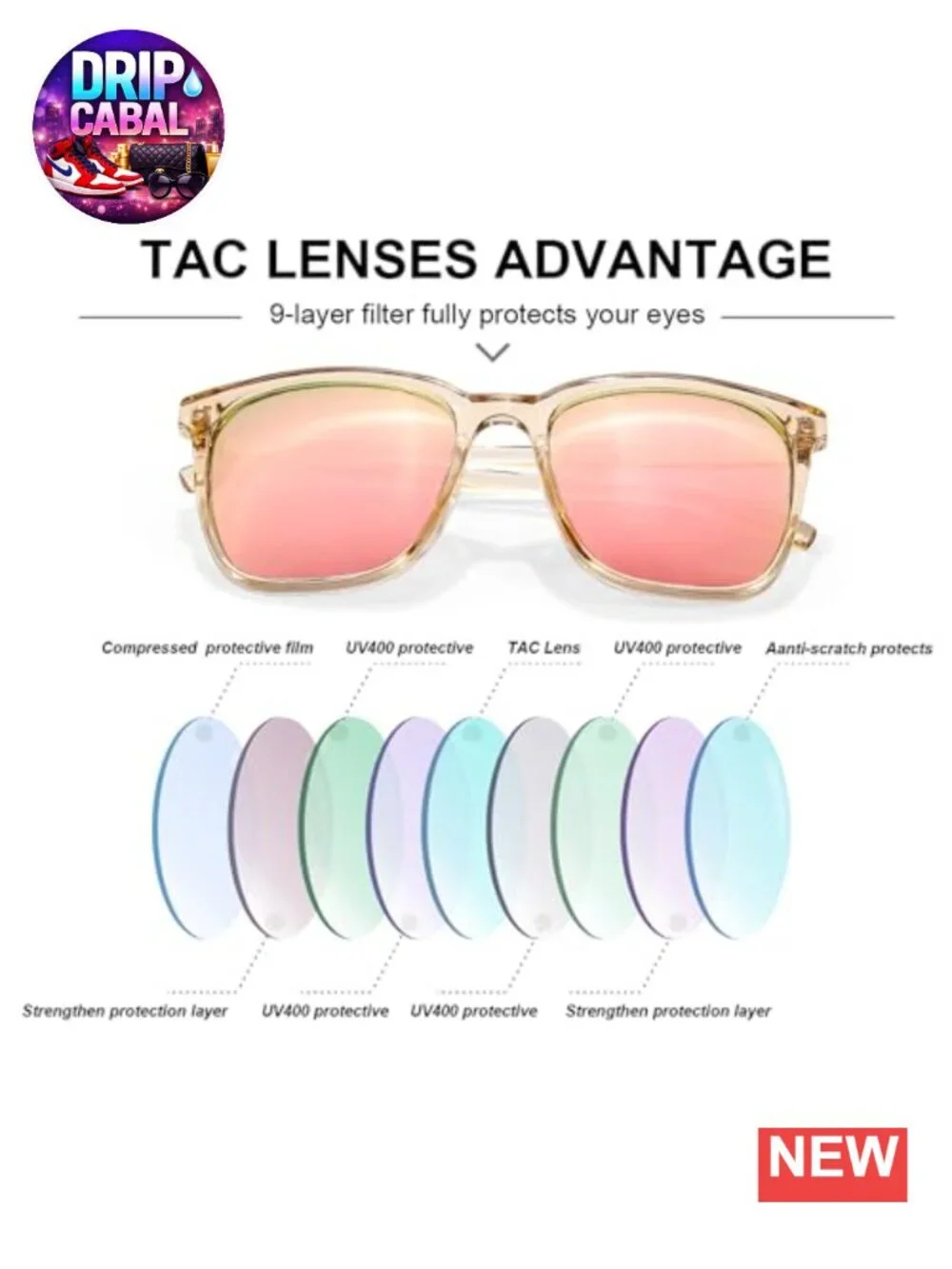Women's Oversized Square Sunglasses UV400 Polarized Lightweight Metal Frame